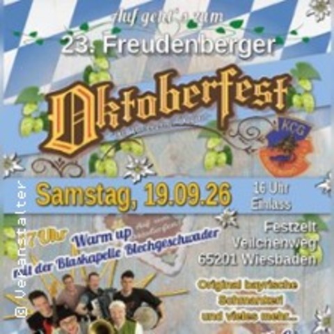 23. Freudenberger Oktoberfest - WIESBADEN - 19.09.2026 17:00
