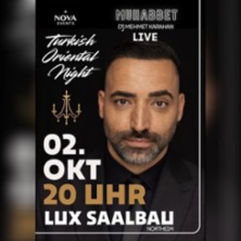 Turkish Oriental Night - Muhabbet Live - NORTHEIM - 02.10.2026 20:00